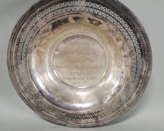 Lot 474  Silver plate Commemorative bowl trophy