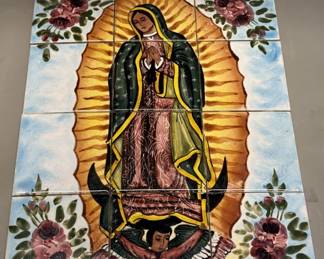 Lot 187  Ceramic tile mosaic mural