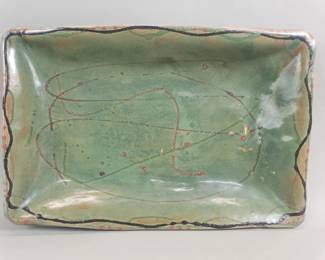 Lot 210  Vintage rectangular studio pottery centerpiece