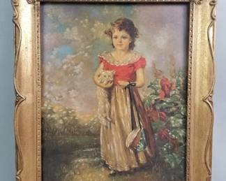 Lot 152  Vintage handembellished print of Jane Freemans