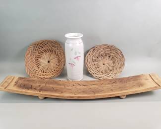 Lot 426  Turley Vineyard wine barrel stave platter, vintage