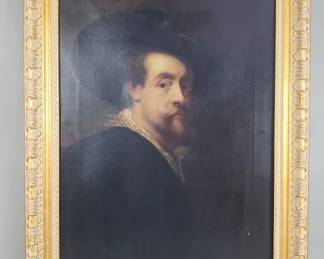 Lot 51  Vintage oil on canvas portrait of Peter Paul