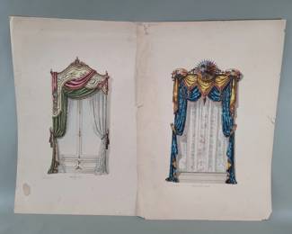 085  Lot 417  Pair of 19th century hand colored French