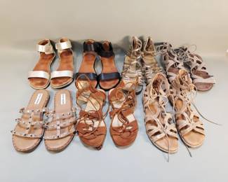 Lot 343  Group of womens sandals