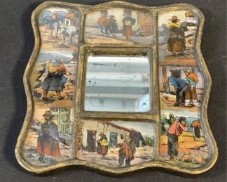 Lot 314h  Vintage Peruvian reverse hand painted glass