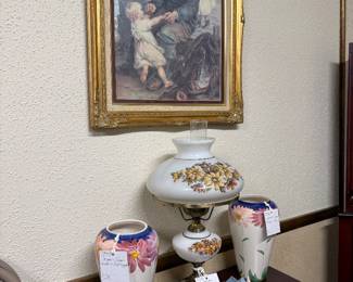 Vintage hurricane lamp