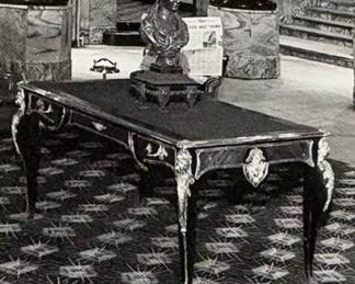 This table is from the lobby of the original Maxwell House. Some hardware has been replaced but the majority of the table and hardware are original.