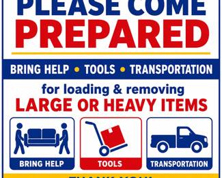 Reminder: Our ream does not move or haul, lift big or heavy items. We are always approachable for anything! Come see why we've been a local tradition for estate sales in the area  since 2002!!!