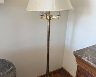 6' BRASS FLOOR LAMP $95