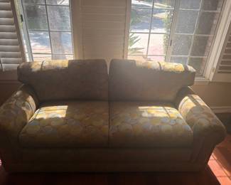 MULTI PRINT OLIVE GREEN/BLUE SOFA 81" $275.00