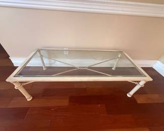 54" GLASS TOP COFFEE TABLE $65.00