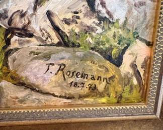 T. Rosemann Alpine Landscape Oil Painting