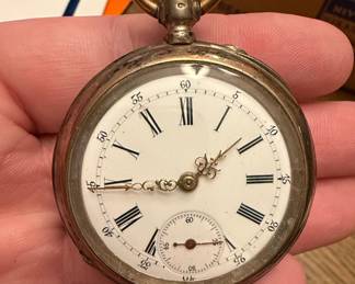 German .800 Silver Pocket Watch
