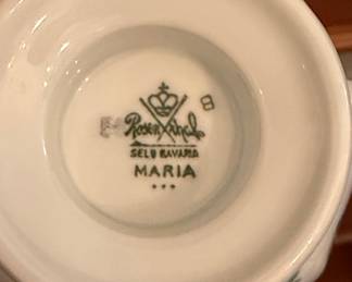 Rosenthal Maria Floral Porcelain Sugar Bowl and Creamer Set