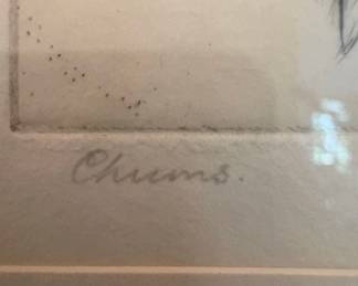 R.B. Woodhouse Chums Etching