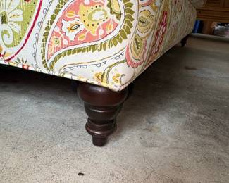 Paisley Print Upholstered Sofa