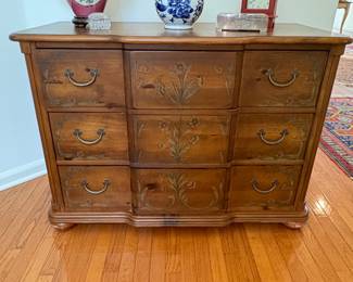 French Provincial Hand-Painted Chest of Drawers