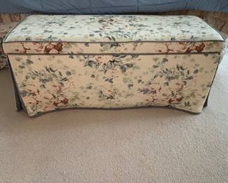 Linon Stephanie Floral Storage Bench