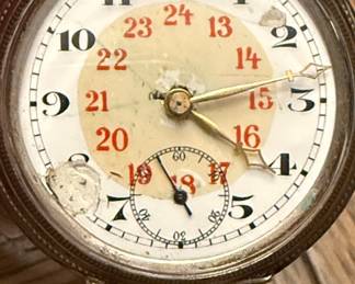 0.800 Silver Cylinder Escapement Pocket Watch