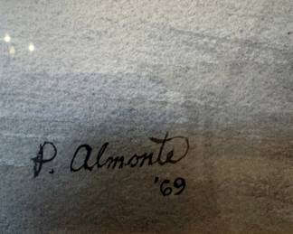 P. Almonte Watercolor Painting, 1969