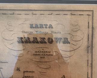 1833 Map of the Free City of Krakow