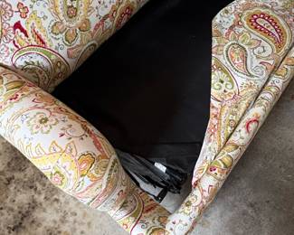 Paisley Print Upholstered Sofa