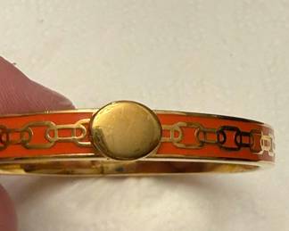 Halcyon Days Chain Link Enamel Bangle Bracelet