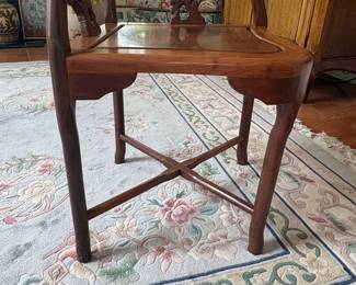 Chinese Rosewood Horseshoe Back Armchair
