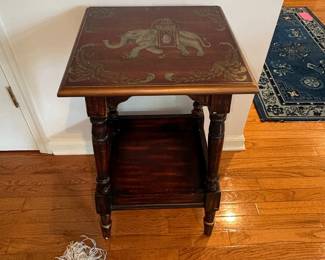 Decorative Elephant Motif Accent Table