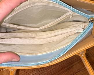 Tod's Light Blue Patent Leather Tote Bag