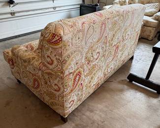 Paisley Print Upholstered Sofa
