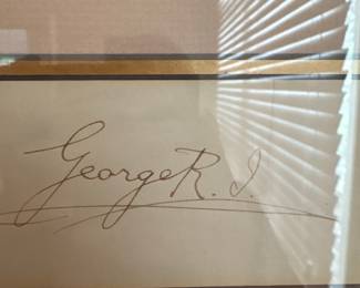 King George V Commemorative Portrait and Signature