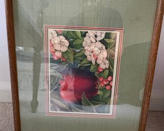 Framed Botanical Apple and Blossom Print