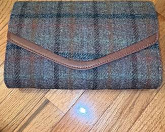Harris Tweed Plaid Envelope Clutch