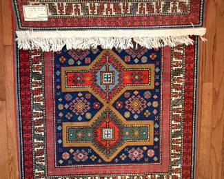 Hand-Knotted Wool Kazak Rug