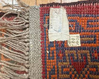 Hand-Knotted Geometric Area Rug 