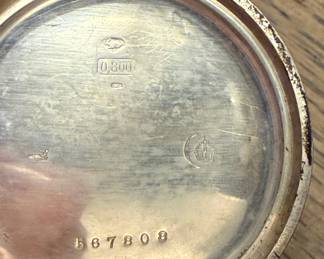 German .800 Silver Pocket Watch