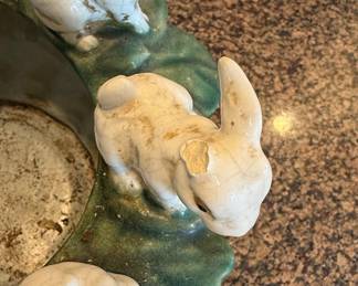 L'Excentricité Ceramic Rabbit Basket Planter