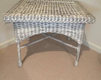 Wicker Accent Side Table