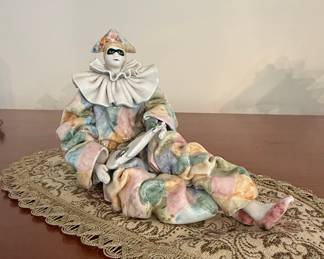 Giuseppe Armani Capodimonte Style Pierrot Clown Figurine