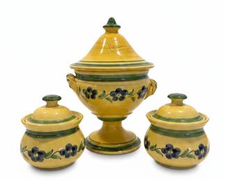 Romancing Provence Ltd. French Faience Tureen and Covered Jars