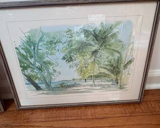 G.K. Rust Tropical Beach Watercolor Print