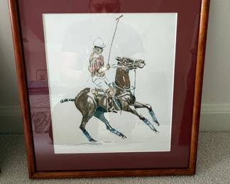 Polo Player Watercolor by Paul Brown