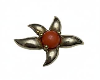 Tiffany & Co. 1993 Starfish Brooch with Coral