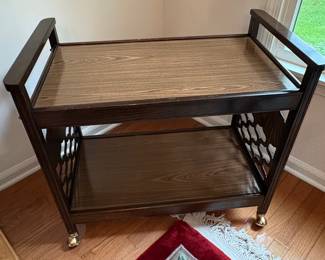 Vintage Mid-Century Modern Style 2-Tier Serving Cart