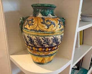 Ceramic Urn with Lion Mask Handles