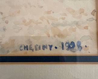 Bronisław Kopczyński watercolor painting of Chęciny