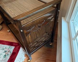 Vintage Mid-Century Modern Style 2-Tier Serving Cart