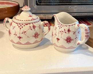 Furnivals Limited Denmark Pattern Creamer and Sugar Set