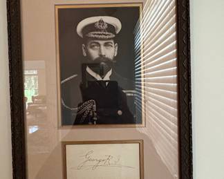 King George V Commemorative Portrait and Signature